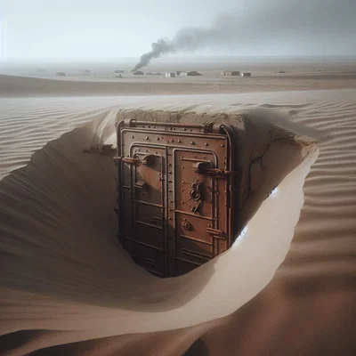 Bunker in the middle of the desert 