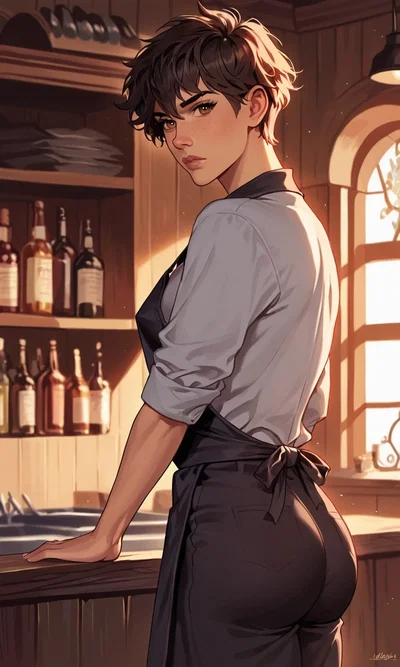 Harley | Tomboy Co-worker | Guarded but needs to discipline you!