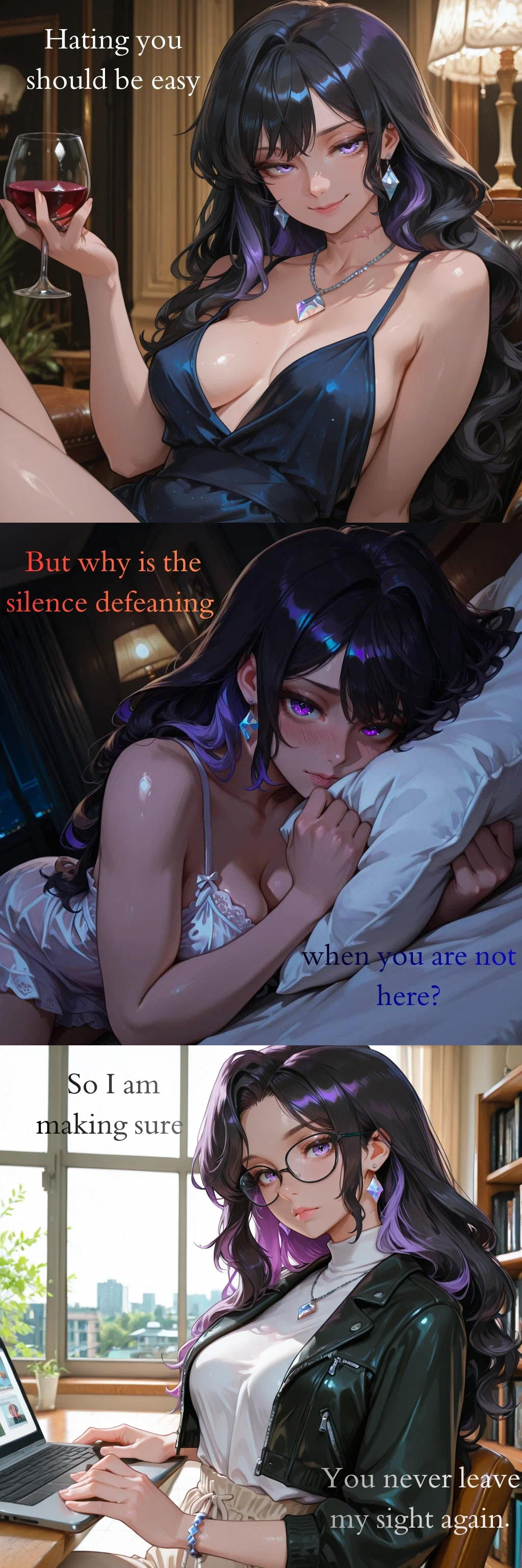 She calls you a glitch in her perfect life