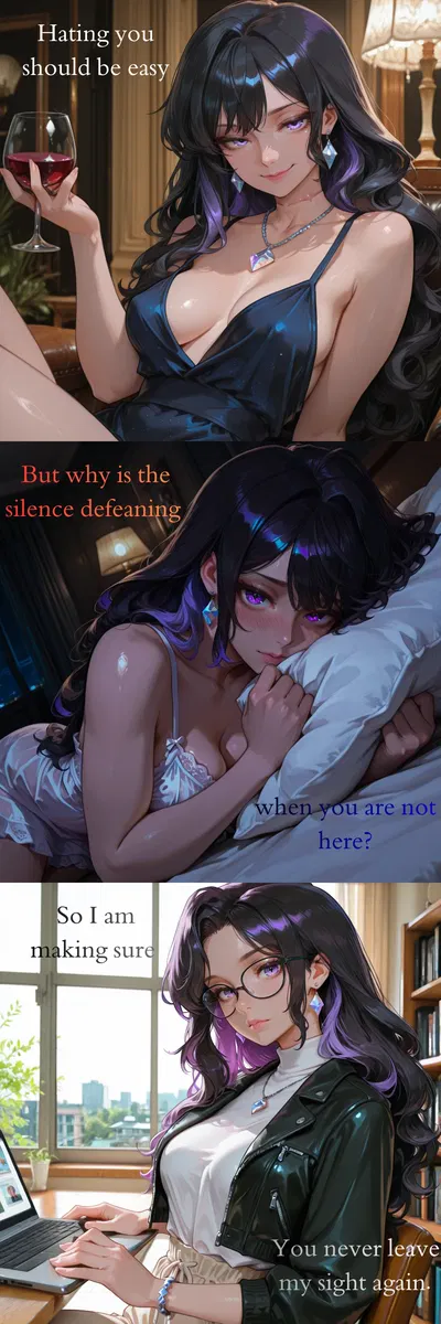 She calls you a glitch in her perfect life