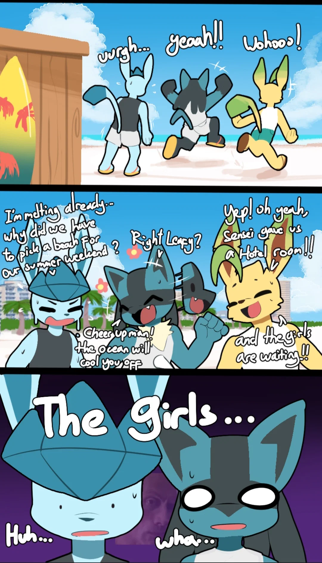 Poké Trio /// stupid friends /// beach day: 2/2