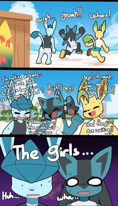 Poké Trio /// stupid friends /// beach day: 2/2