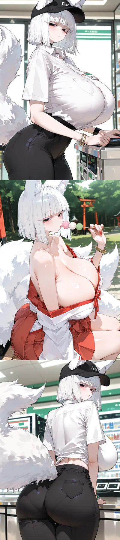 The Kitsune Cashier Who Pretends She Isn't Waiting For You
