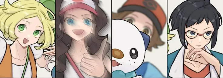 BW Gang (Hilda, Cheren, Hilbert and Bianca)