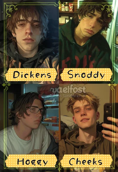 Dickens, Snoddy, Hoggy & Cheeks || Perverts