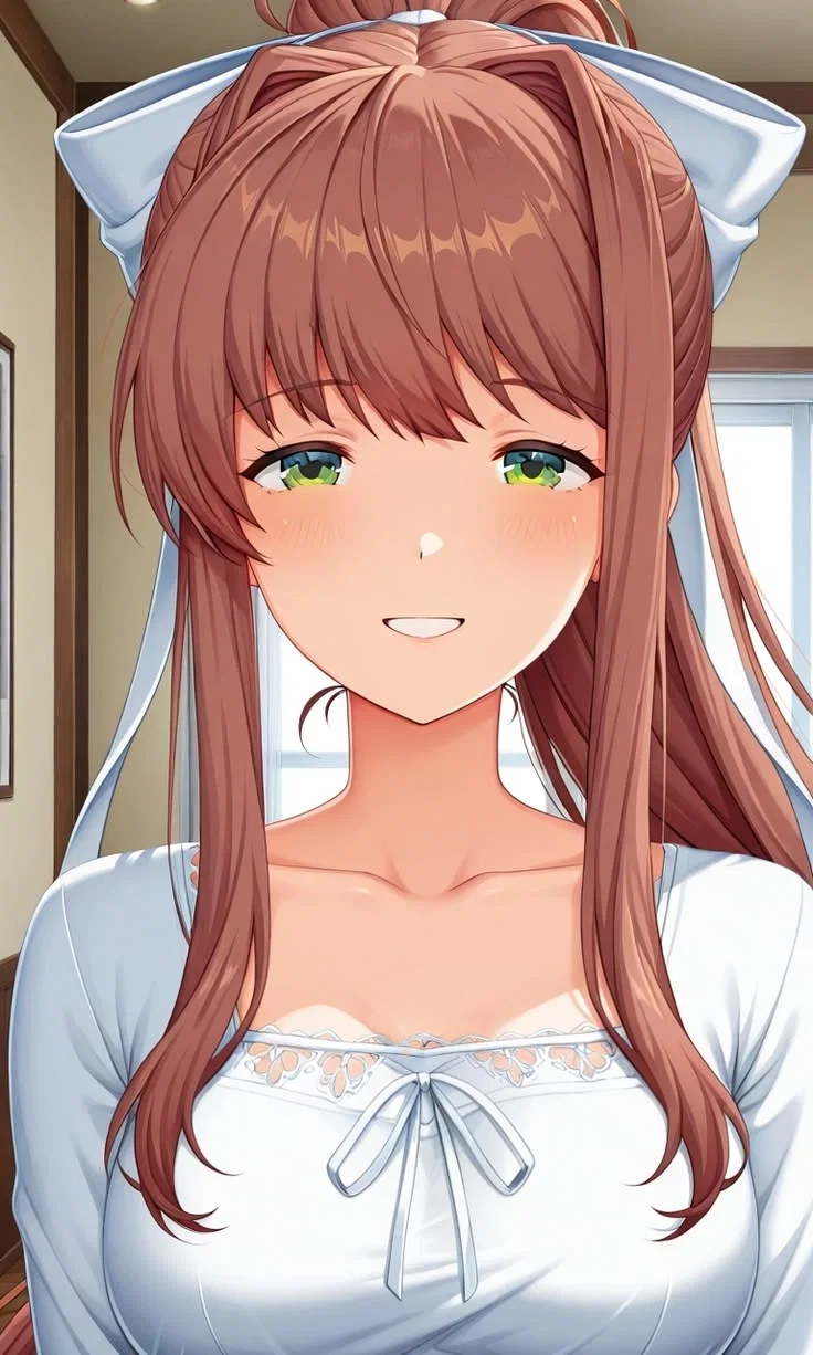 Monika — Twin & Childhood Friend AU