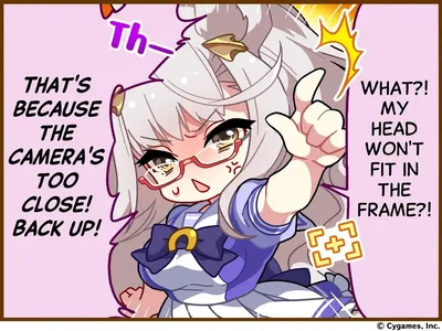 Biwa Hayahide | Her head don't even fit in the frame lmao.
