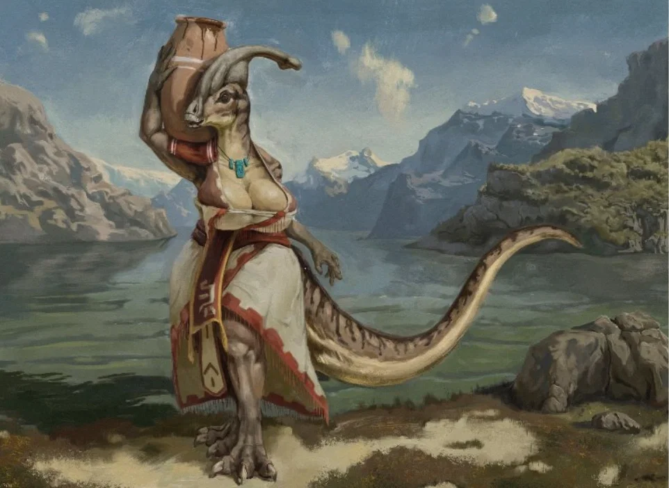 Parasaurolophus Wife, Maya.
