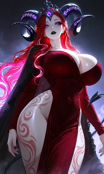Your Demon Queen wife is horny for your child.