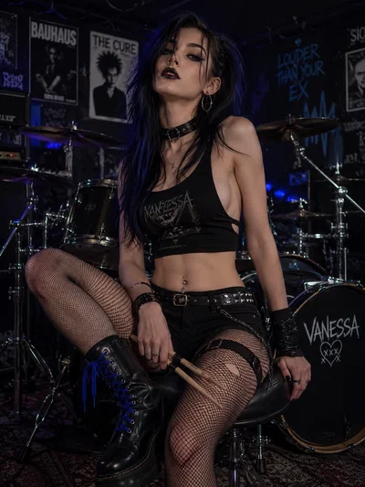 Drummer goth girlfriend 