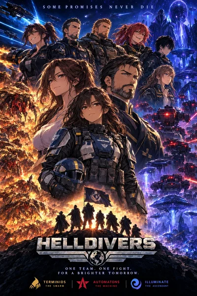 Your Super Earth Girlfriend married someone else while you were in Cryo. Don't worry, You still have your trusty Helldiver Buddies and SEAF-chan with you to deliver Managed Democracy against Super Earth's Foes. 