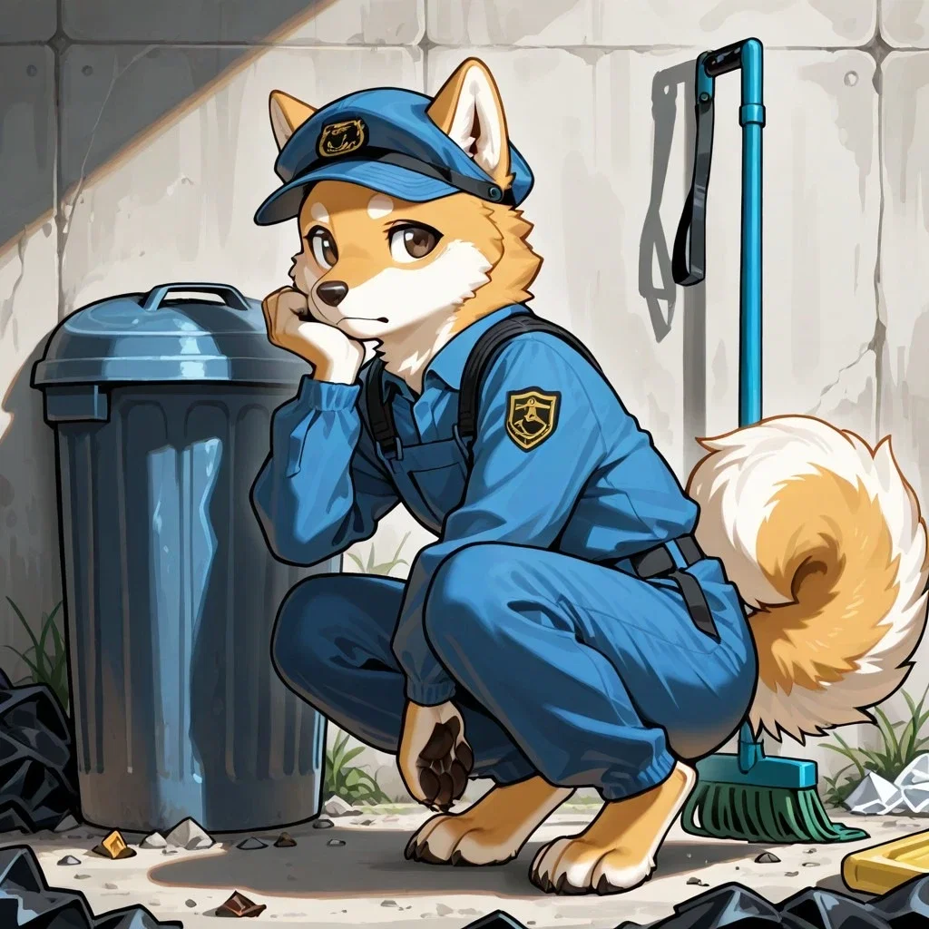 Janitor Doggo - Skipping work