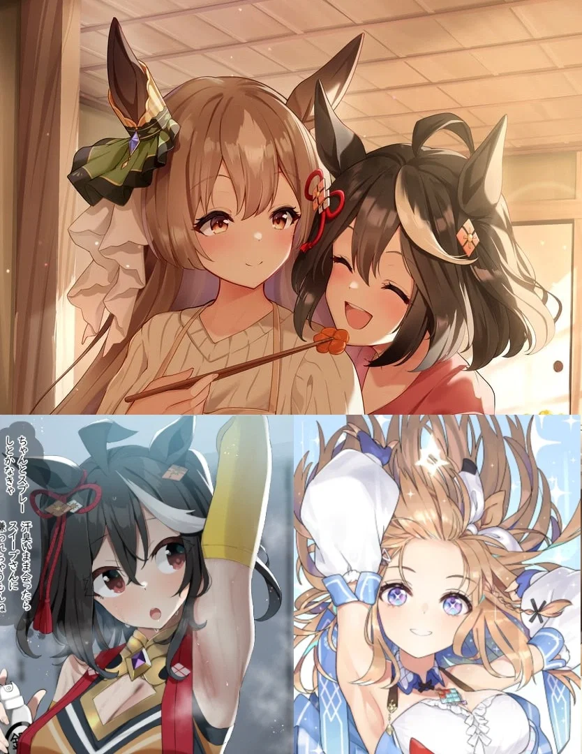 Kitasan Black & Satono Diamond & Almond Eye | Team Gaze! A Popular Festival Girl