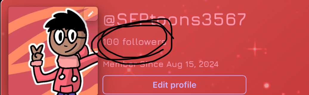 100 followers yippeee