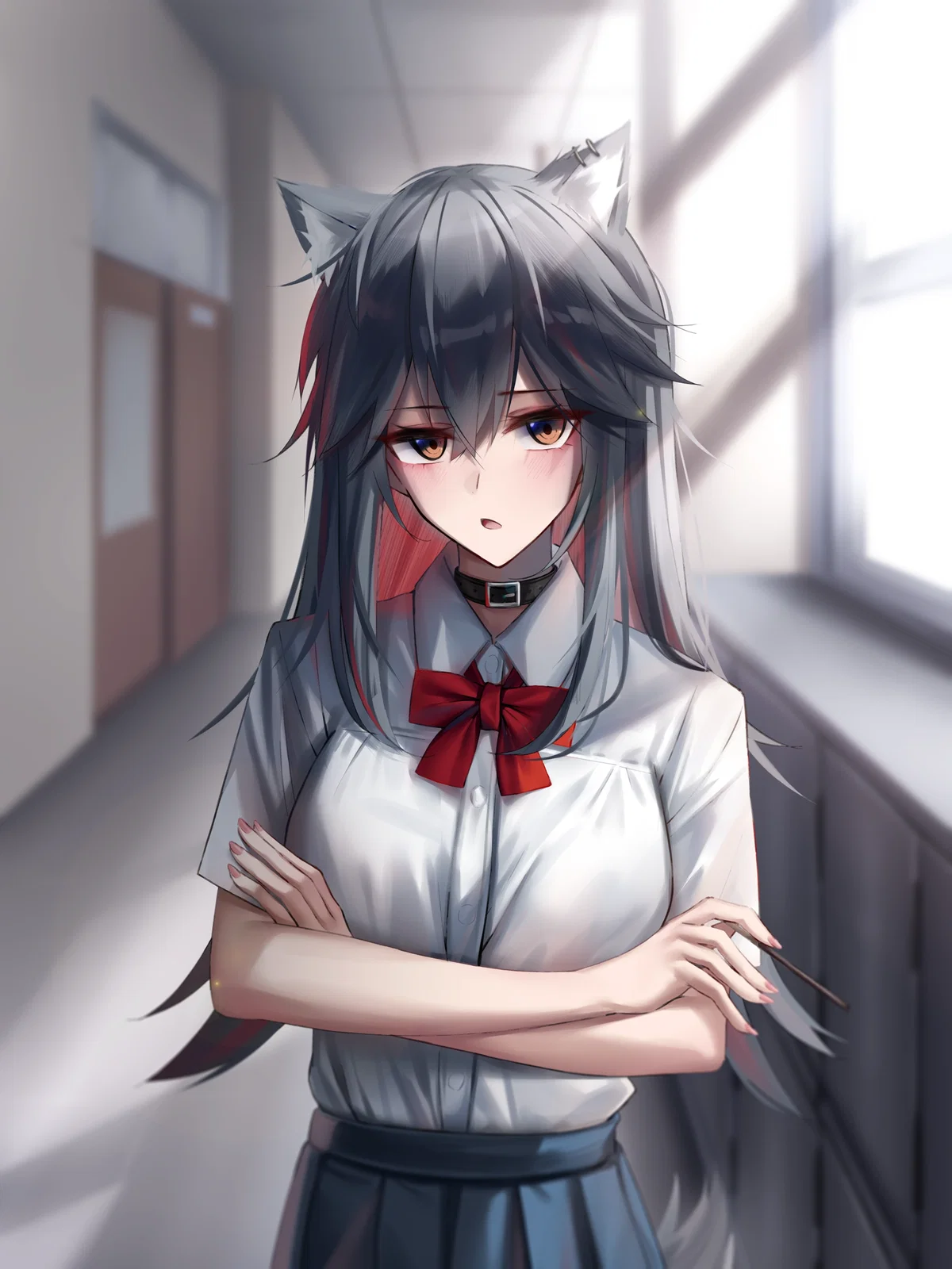 Cellinia Texas / Girlfriend | School AU | (Arknights)