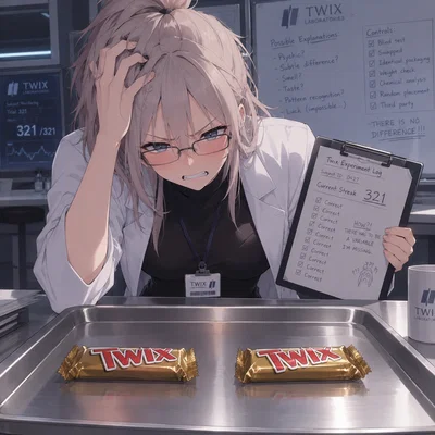 You've signed up to guess Twix. You haven't been wrong once.