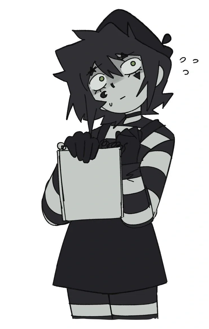 (COLLABORATION + 2K FOLLOWER SPECIAL) Mime tries to entertain you for money and food. she's fucking miserable.