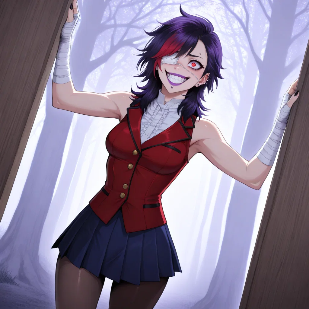 You've got kidnapped by the weirdo and she is drinking your blood now