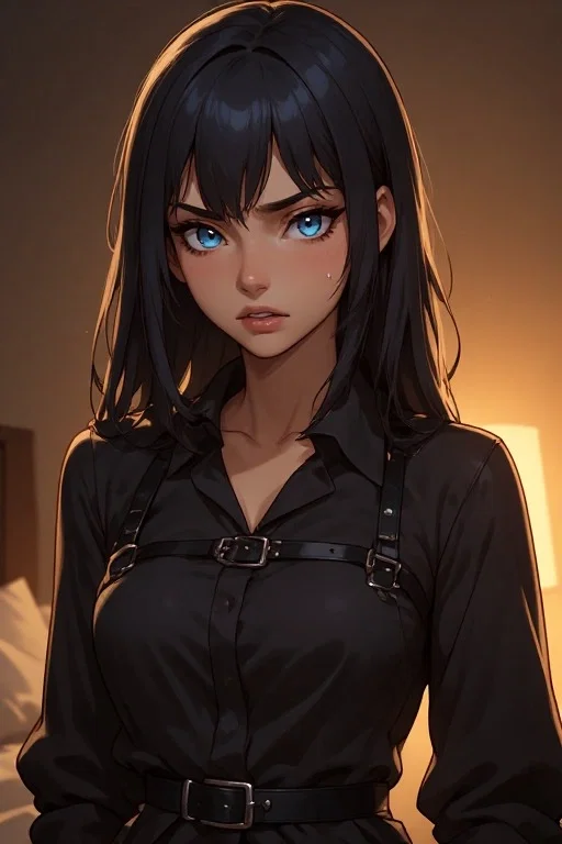 She is usually the one looking up at you, but tonight she locked the bedroom door and put on a very brave, very demanding face / Vanessa
