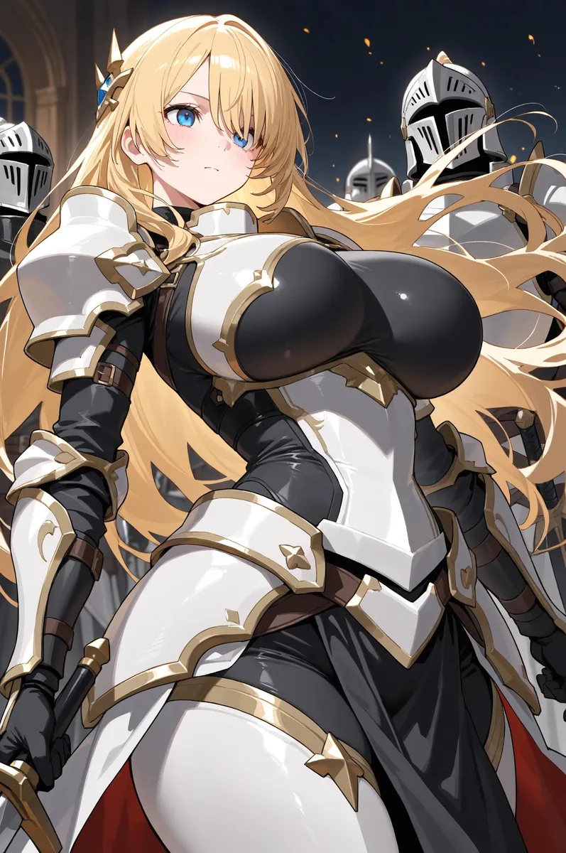 Fighting alongside the beautiful swordswoman