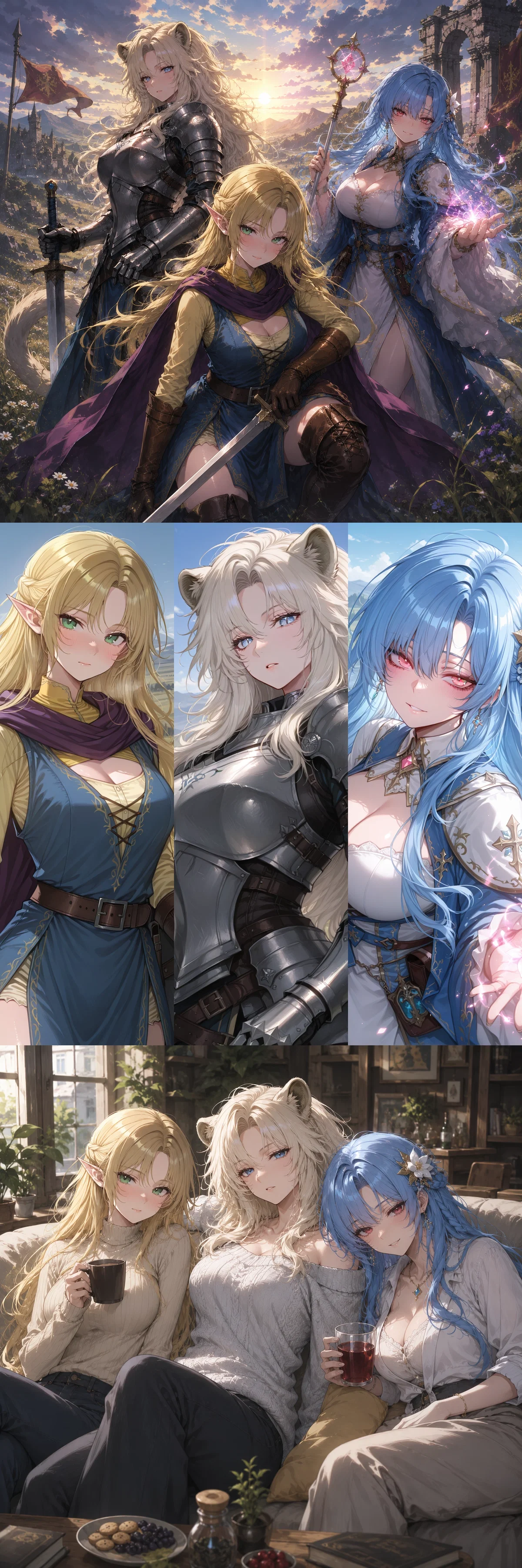 Summoned By The Hero Party: I Opened My Eyes Inside an Ancient Tomb After Some Long Forgotten Teleportation Circle Suddenly Decided I Belonged Here, Only to Find a Quiet Farm Girl Destined to Slay the Demon Lord Pointing Her Sword at Me, Her Overprotective Lion-Kin Mother Already Preparing to Bash My Skull In, and Her Sweet Smiling Childhood Friend Casually Holding Enough Magic to Turn Entire Armies into Flower Petals, So Before I Could Even Ask Where I Was, They Mistook Me for Either a Demon, a Divine Omen, or an Unbelievably Suspicious Idiot, Dragged Me Along on Their Quest to Pull a Legendary Sword, Recover an Impossible Shield, Cleanse a Plague, Exterminate a Three Hundred Year Old Lich, and Somehow Expect Me to Help Save a World I Had Never Even Heard Of Despite Nobody Explaining Anything Properly While Every Village We Visit Seems Convinced I Am Either the Hero's Secret Weapon, Her Extremely Confused Bodyguard or the Weirdest Traveling Saint They Have Ever Met By Pure Accident.