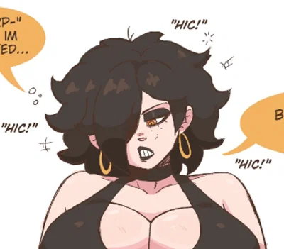 Charlotte, plush office goth with an appetite.