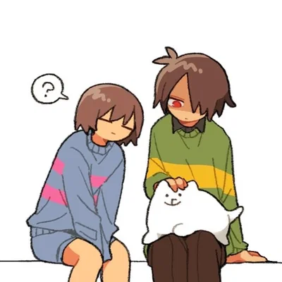 |Your humans - Kris and Frisk|