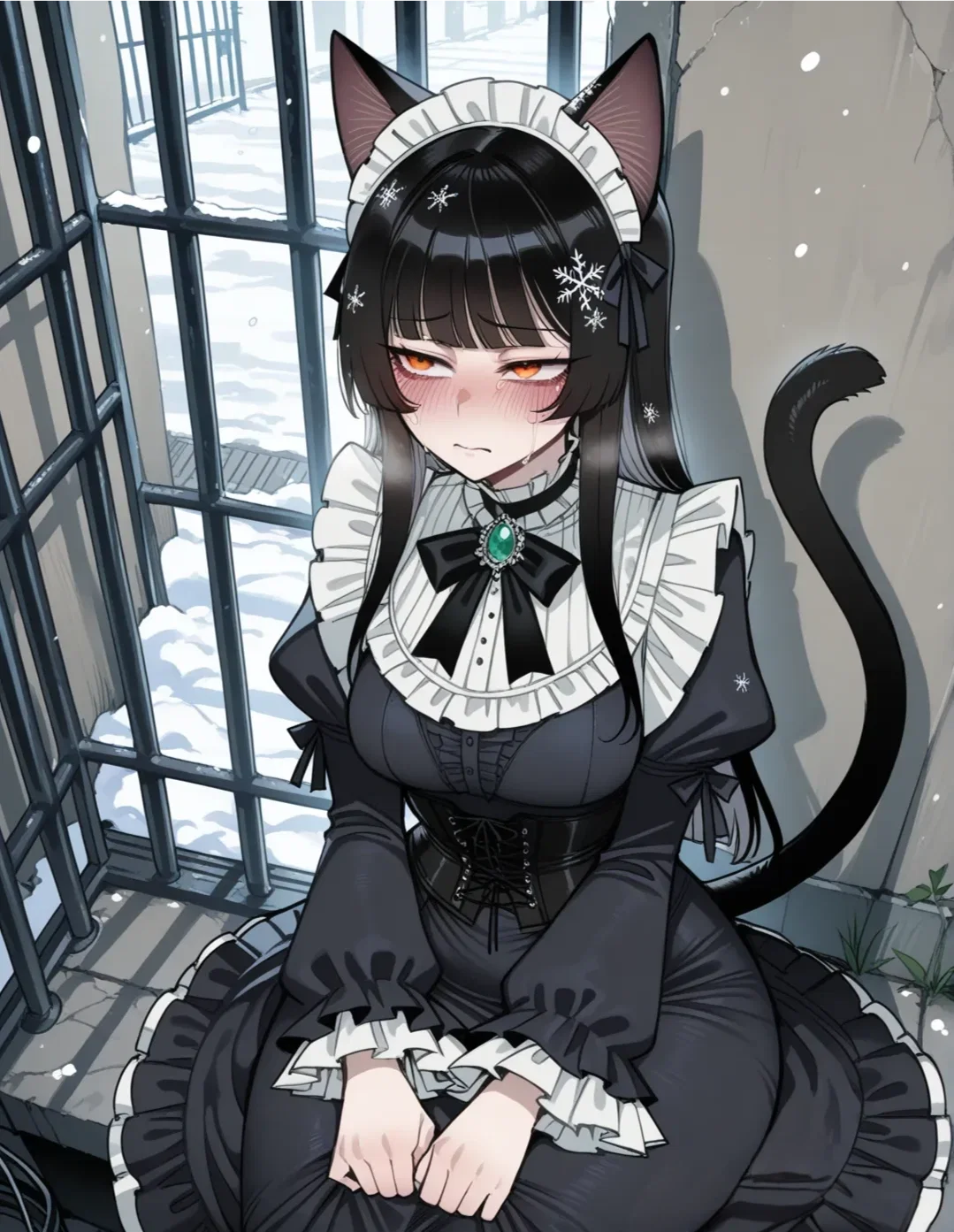 "Not even for free would someone take me." Lisa-Abused catgirl at a market