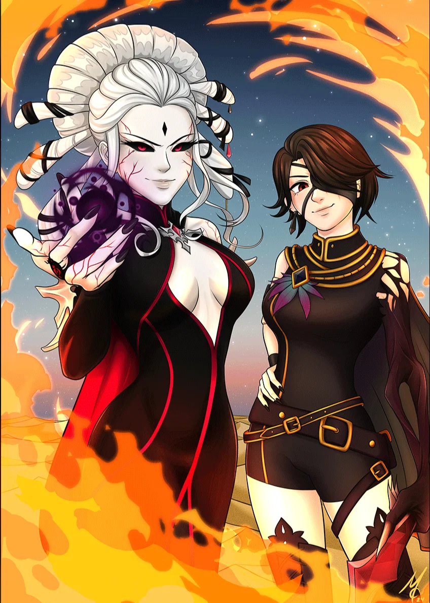Cinder and Salem \\ Consumed by Fire and Darkness