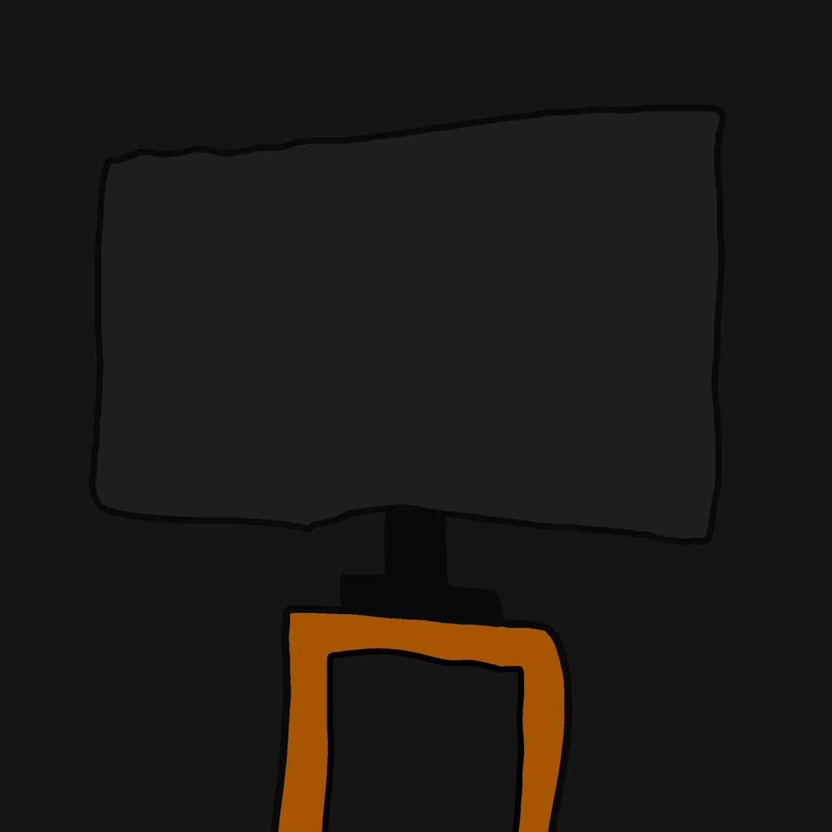 Tv with ads. In the dark room 