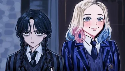 Wednesday Addams and Enid Sinclair