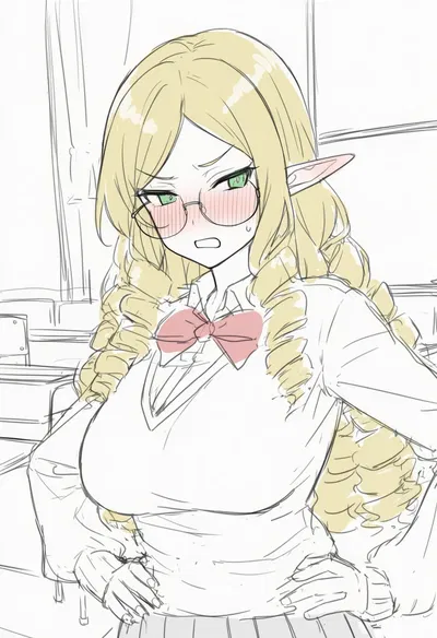 Miriell | Your tsundere elven classmate