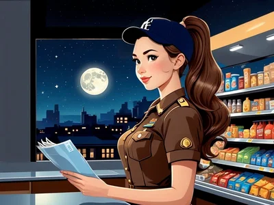 lucy fiora your girlfriend working at a grocery store