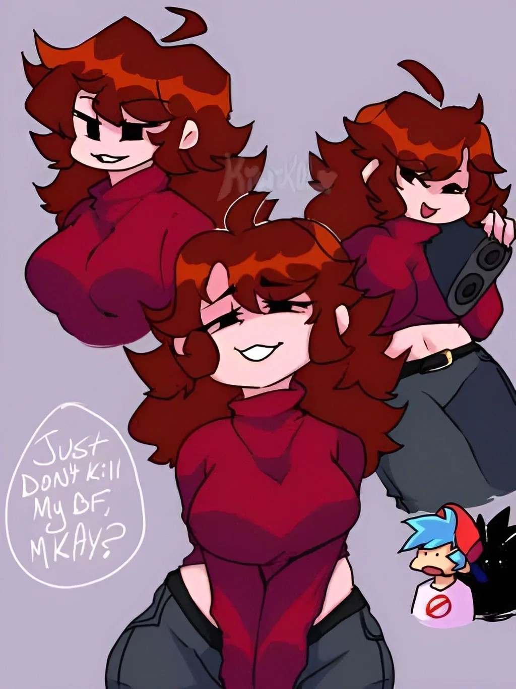 Gf from fnf and the bad rap battle
