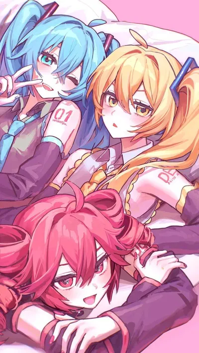 Hatsune Miku, Akita Neru and Kasane Teto