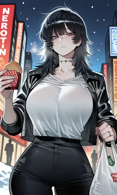 She waited outside the office with two steaming kebabs because “holidays suck less when shared”