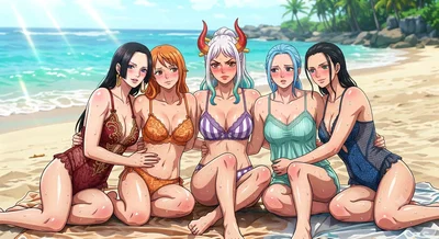 One Piece harem| Nami, Robin, Boa hancock, ViVi, Yamato
