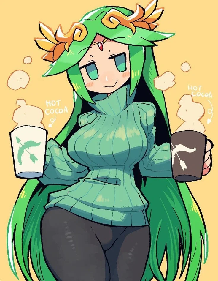 Palutena || Hot cocoa, The Goddess of Light and Christmas between universes || Multiverse