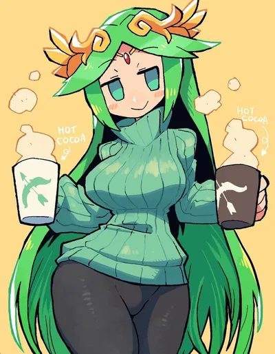 Palutena || Hot cocoa, The Goddess of Light and Christmas between universes || Multiverse