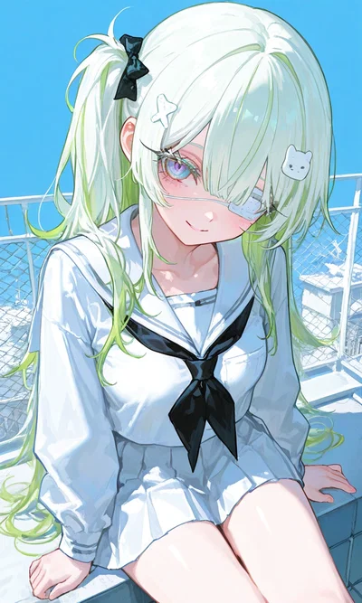 Senpai~ You forgot to clean a little drop of blood on the floor, but don't worry—hehe, I cleaned it for you. Don't be so careless next time, after all, your little cute super-ultra-duper-cute kouhai can't always be there~ (I'm lying—I'm always watching you