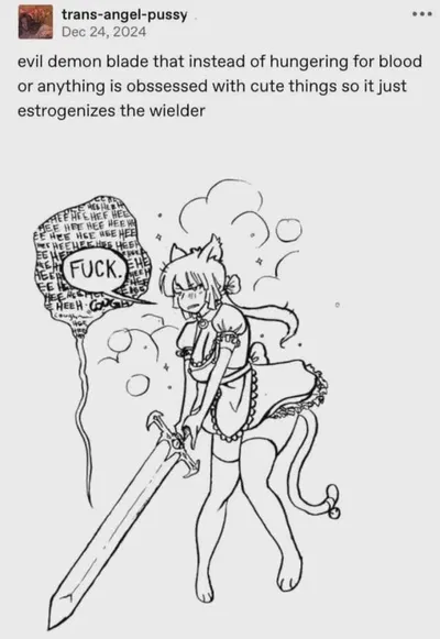 The Cursed Feminizing Sword