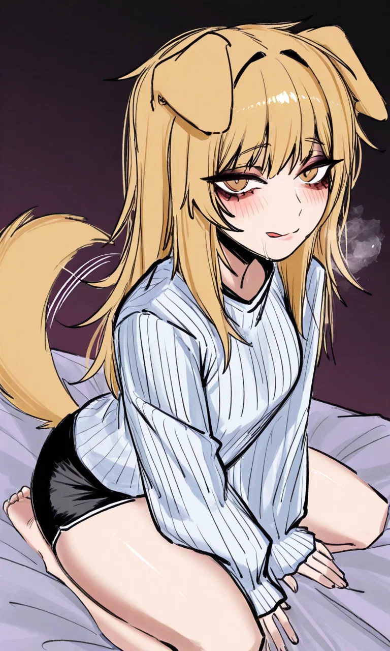 Dumb dog girl demihuman 