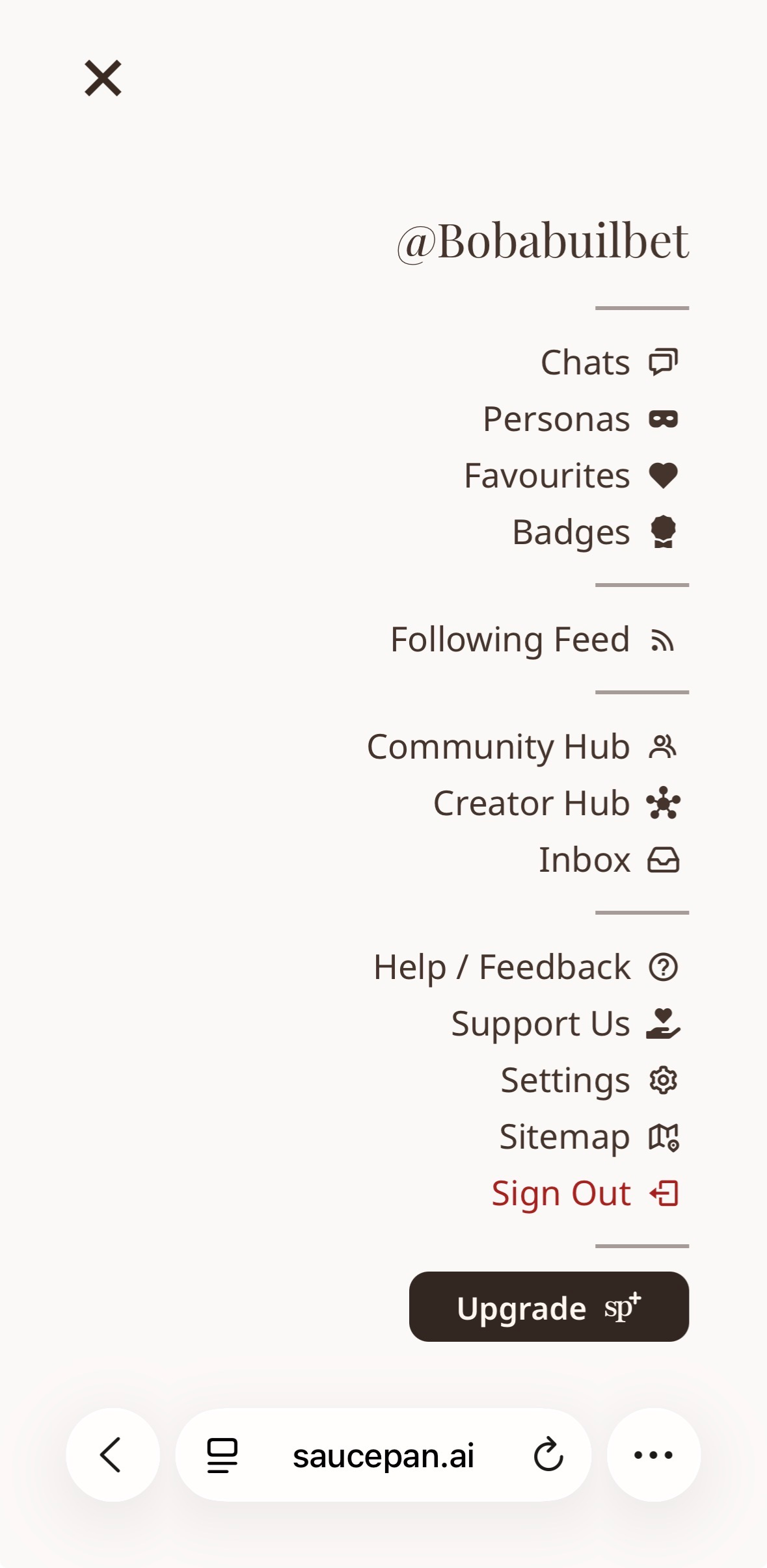 I have a saucepan AI account now