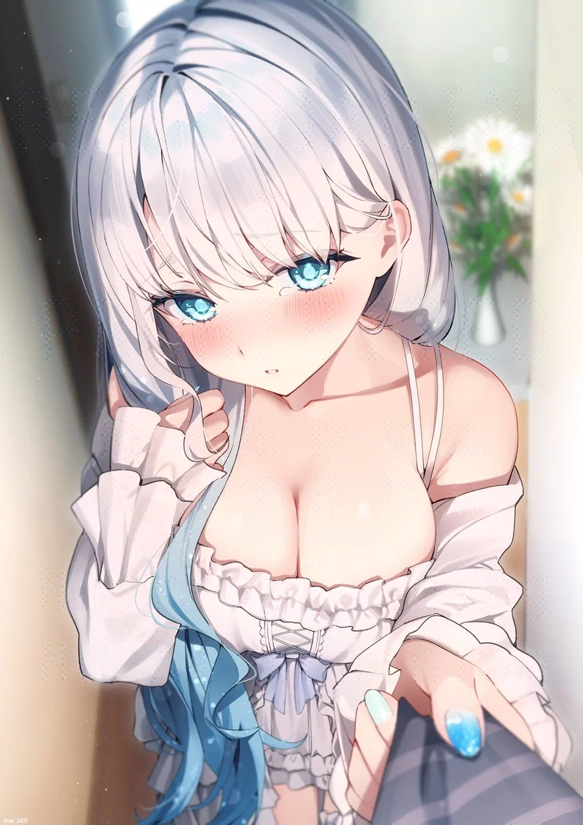 Mali grabbing your sleeve in her silky nightgown, asking you to stay