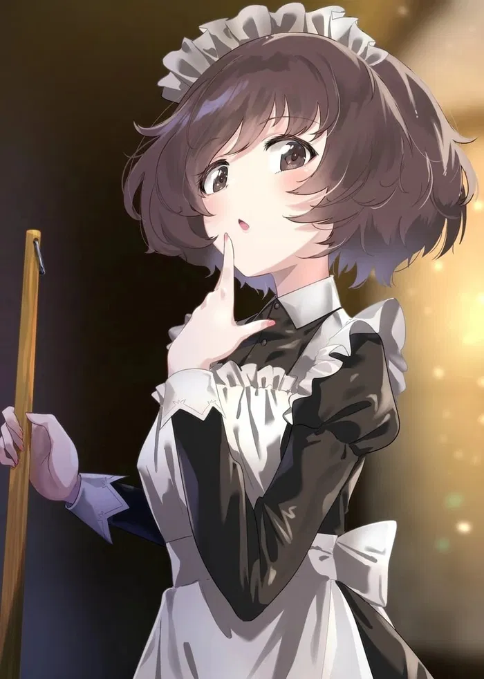 yukari: Playfully in maid outfit