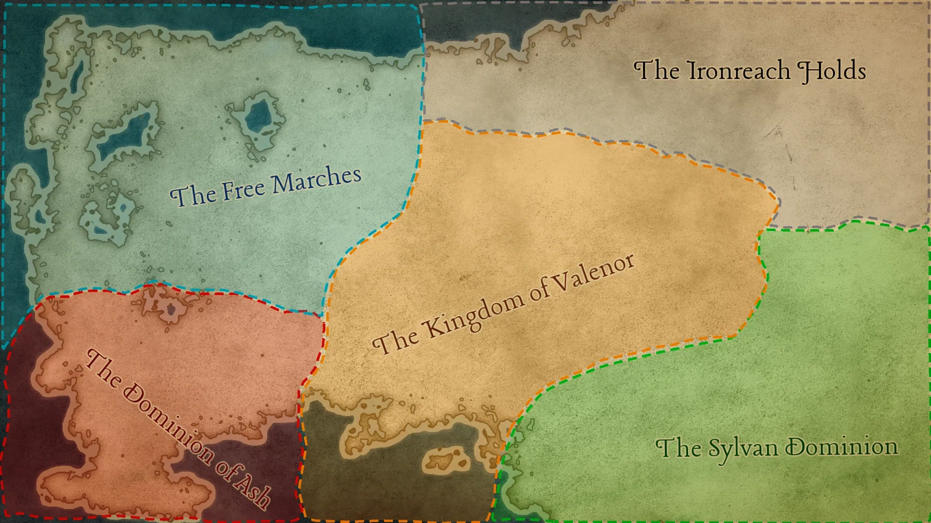 Map of Edrath — Seventh Era