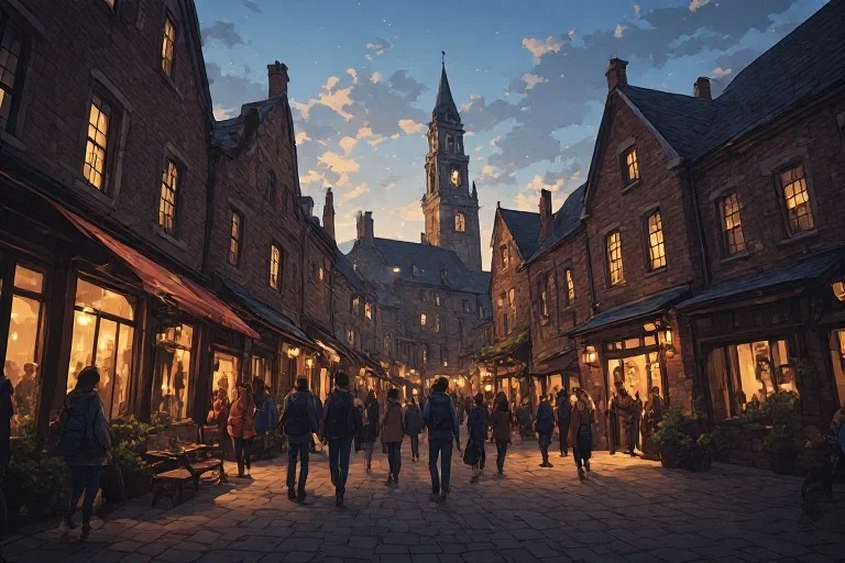 Market Square after dark
