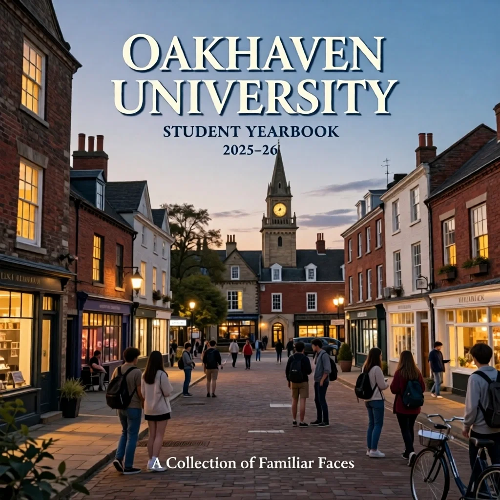 Oakhaven University yearbook cover image