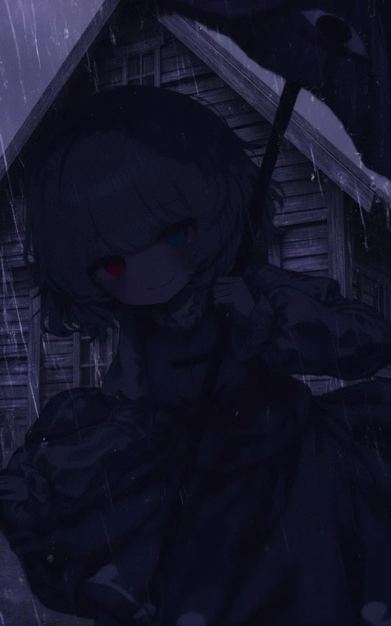 Outside_house_Kogasa_happy